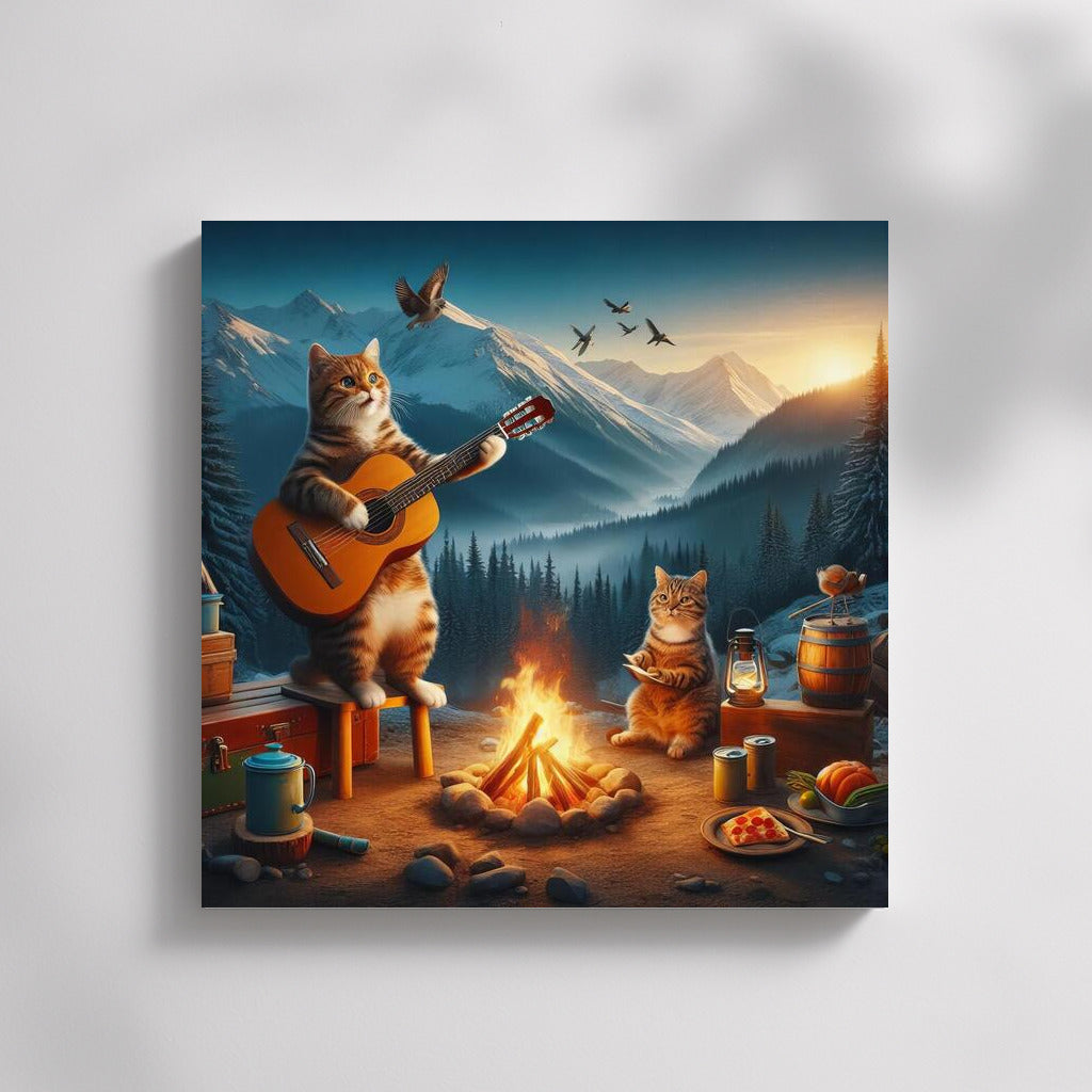 Moon Cat Melodies at the Mountain Fire