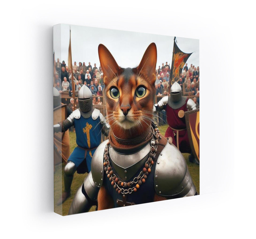 Abyssinian Cat-Knight at the Medieval Tournament