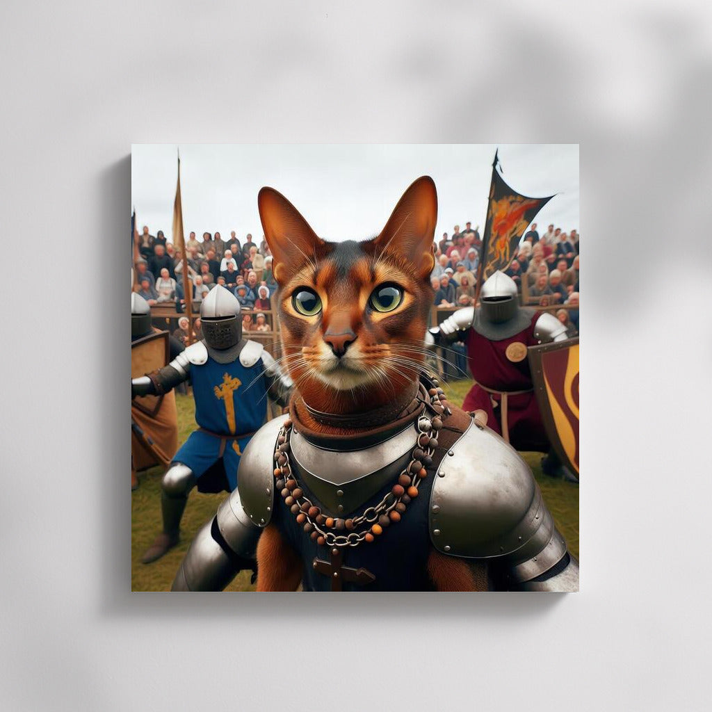 Abyssinian Cat-Knight at the Medieval Tournament