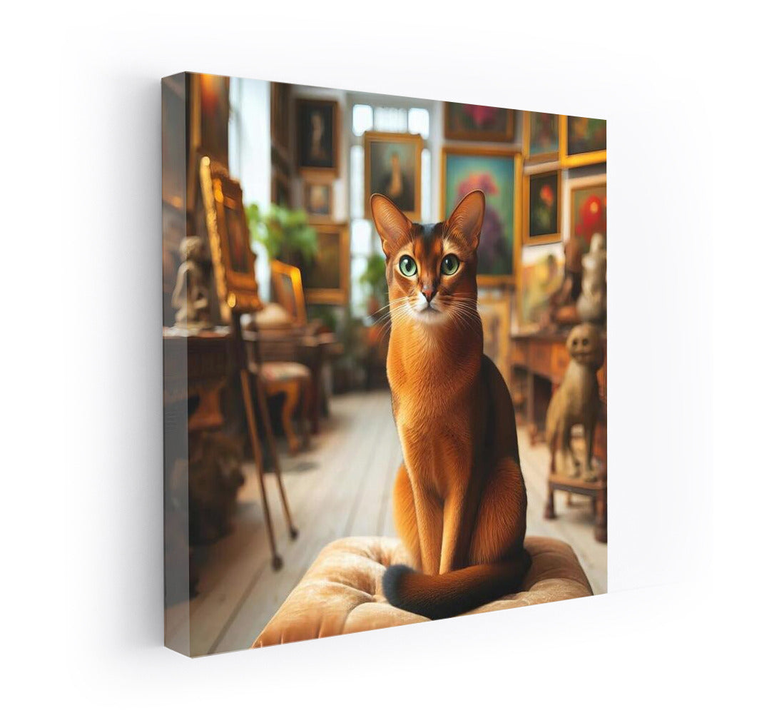 Abyssinian Cat in the Gallery: Explosion of Color and Grace