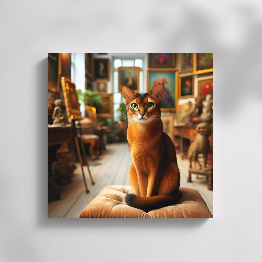 Abyssinian Cat in the Gallery: Explosion of Color and Grace