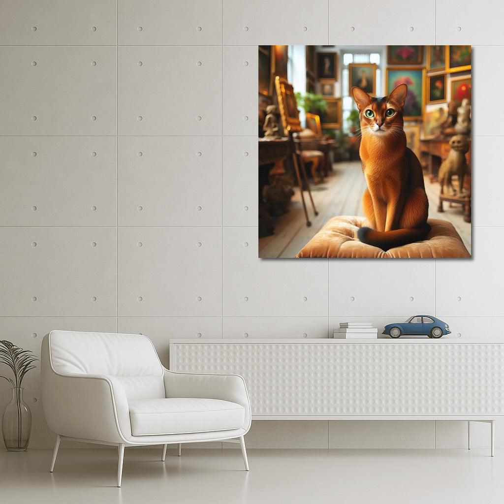 Abyssinian Cat in the Gallery: Explosion of Color and Grace