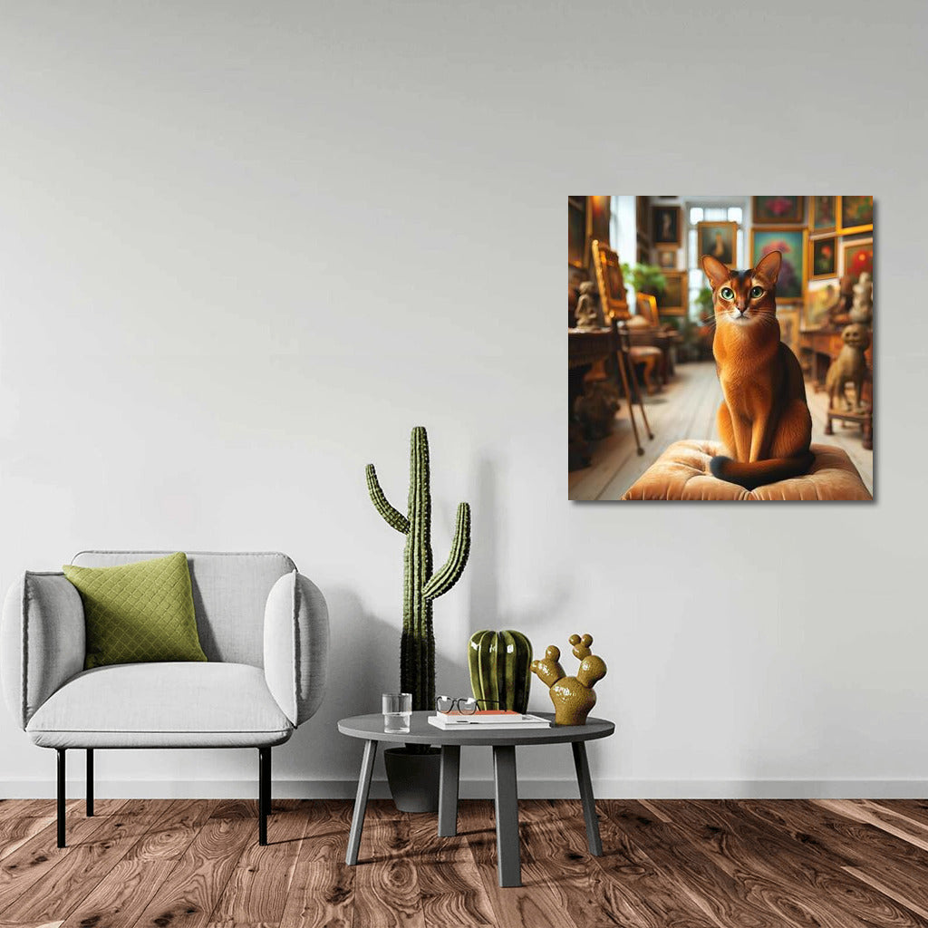 Abyssinian Cat in the Gallery: Explosion of Color and Grace
