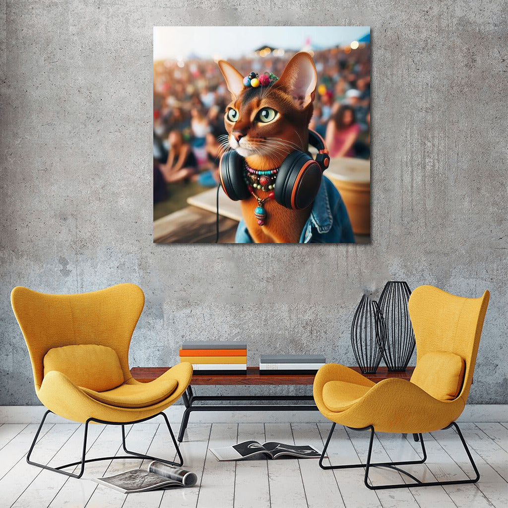 Abyssinian Cat at Music Festival: Style and Sound