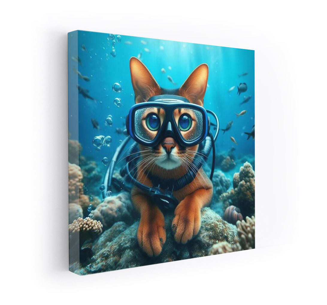 Abyssinian Cat Diver: Underwater Adventures in Scuba