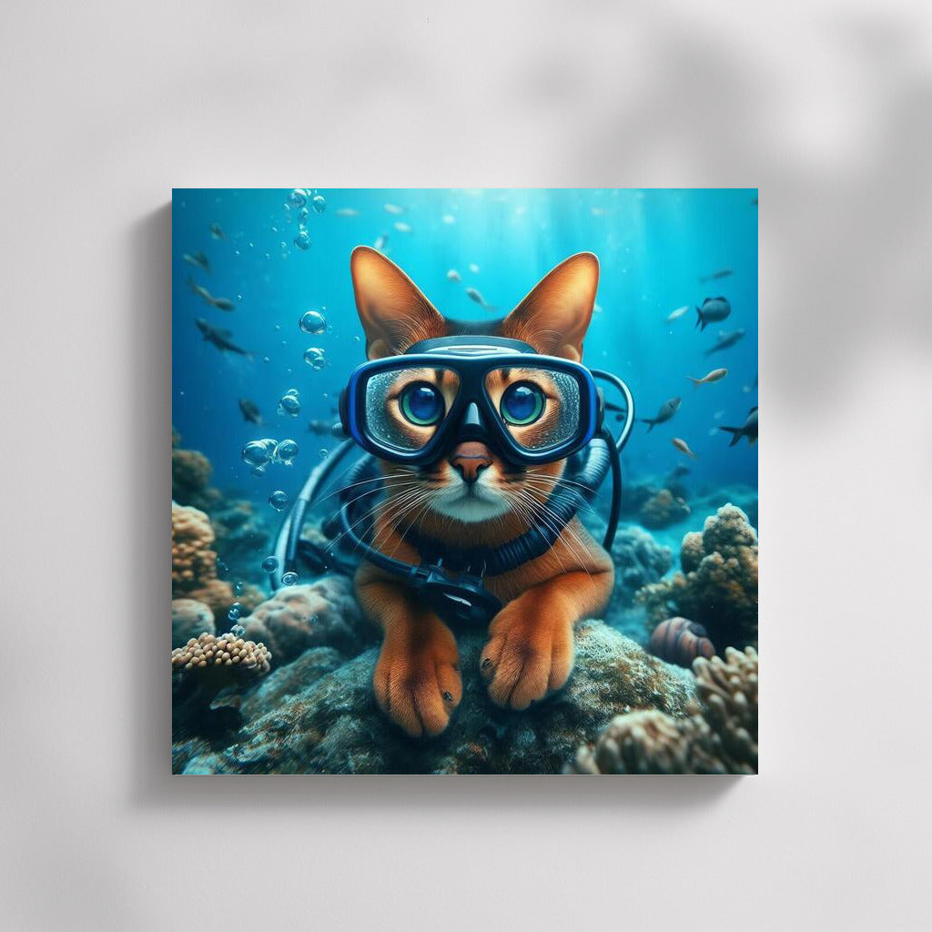 Abyssinian Cat Diver: Underwater Adventures in Scuba