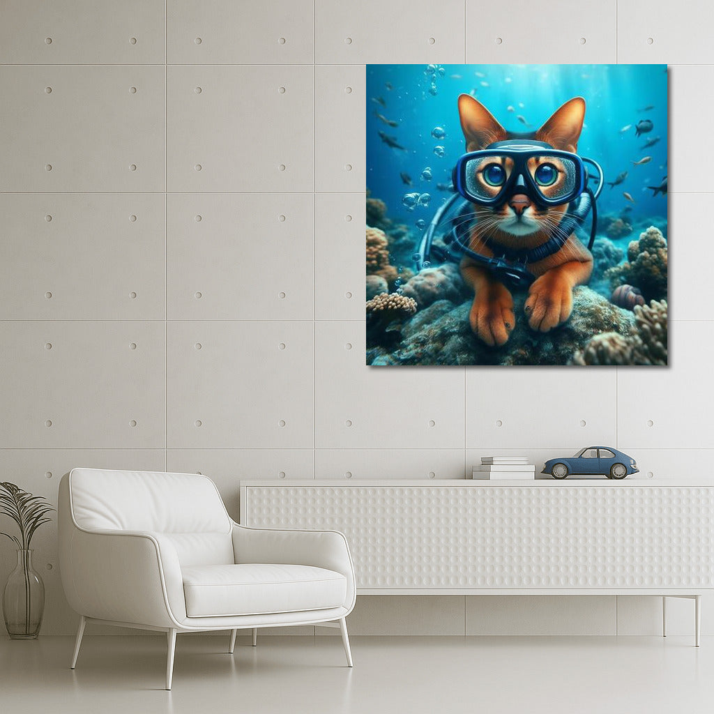 Abyssinian Cat Diver: Underwater Adventures in Scuba