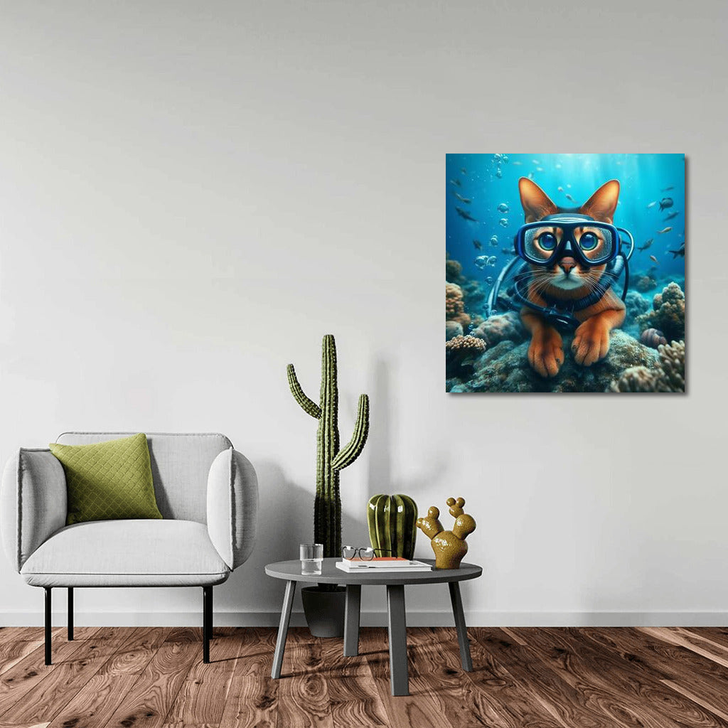 Abyssinian Cat Diver: Underwater Adventures in Scuba