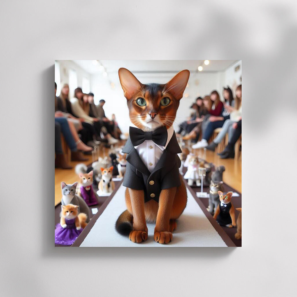 Abyssinian Cat on the Catwalk: Elegance and Style