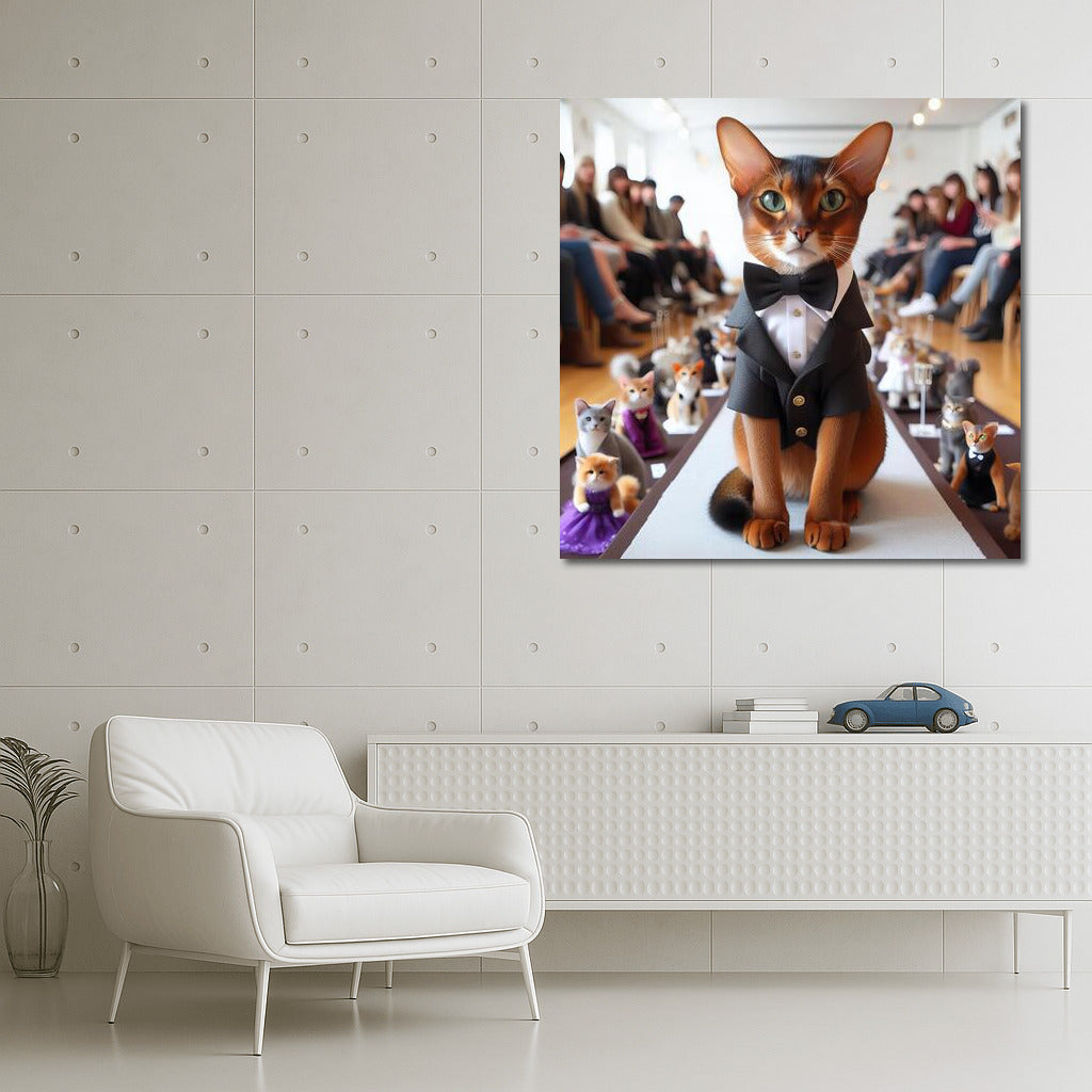 Abyssinian Cat on the Catwalk: Elegance and Style