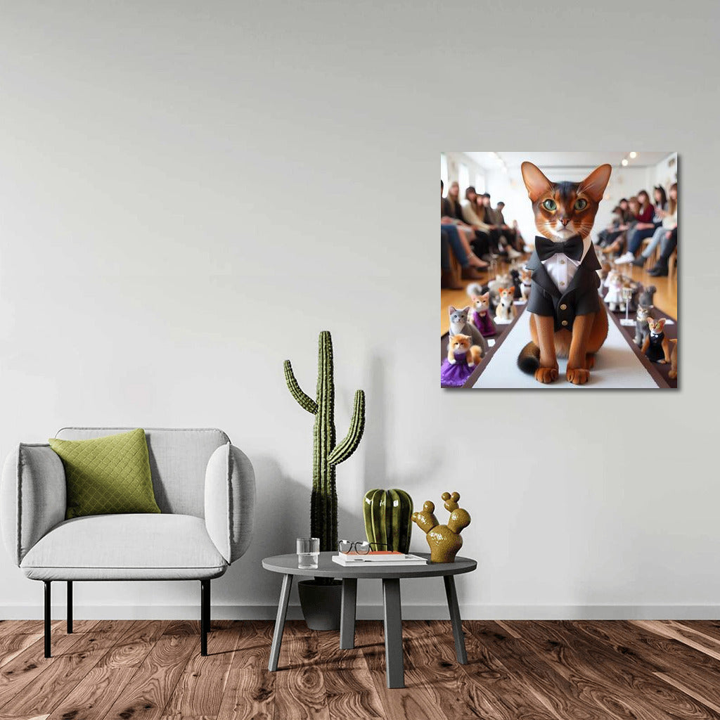 Abyssinian Cat on the Catwalk: Elegance and Style