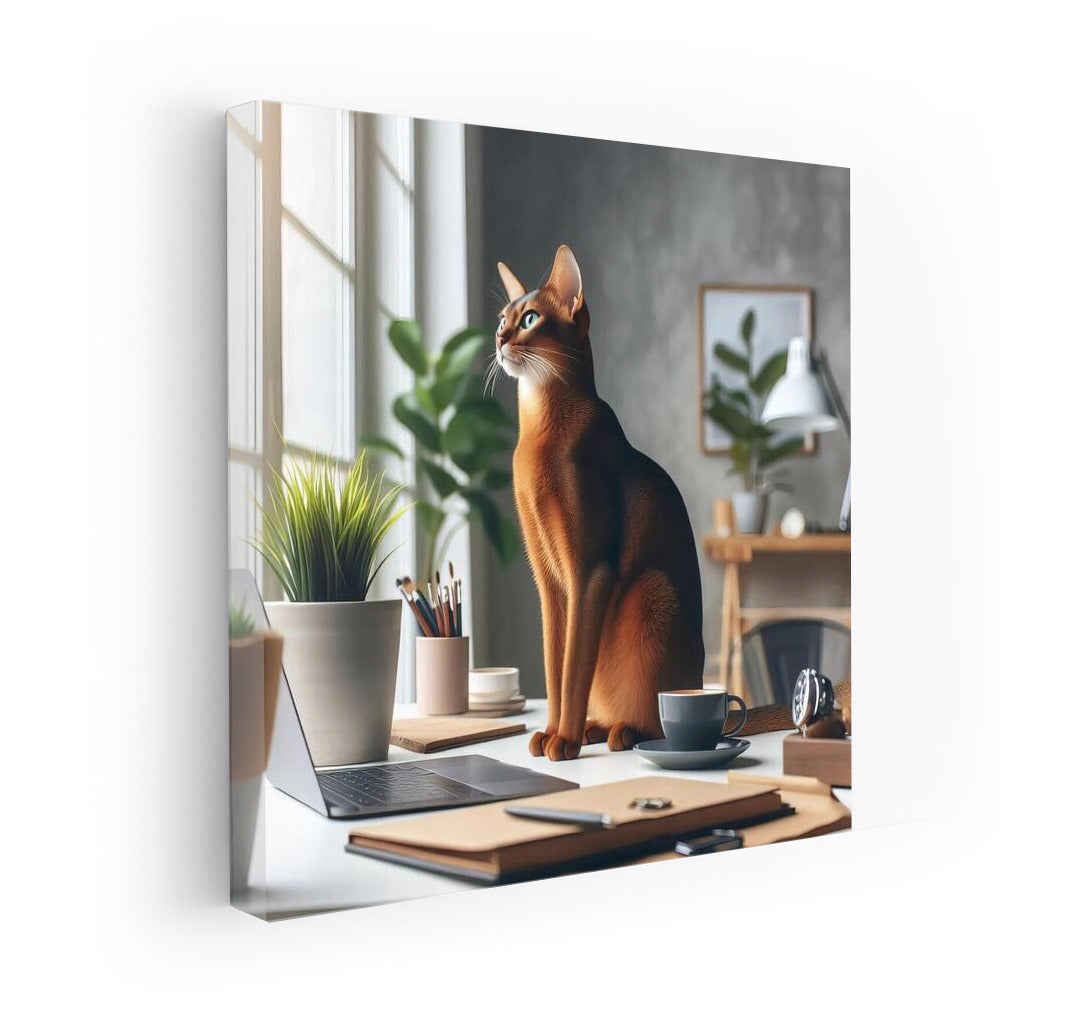 Abyssinian Cat in the Office: Elegance and Comfort for Your Space