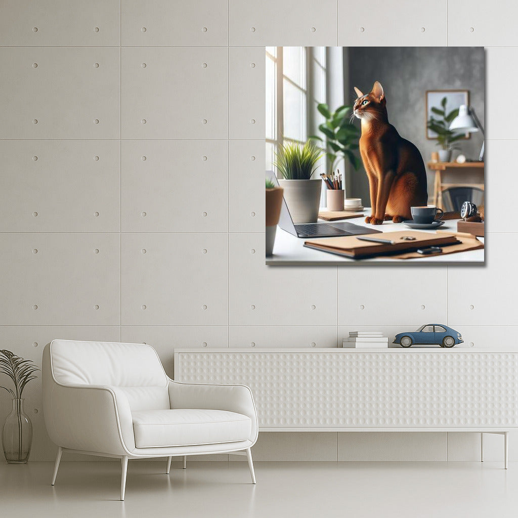 Abyssinian Cat in the Office: Elegance and Comfort for Your Space