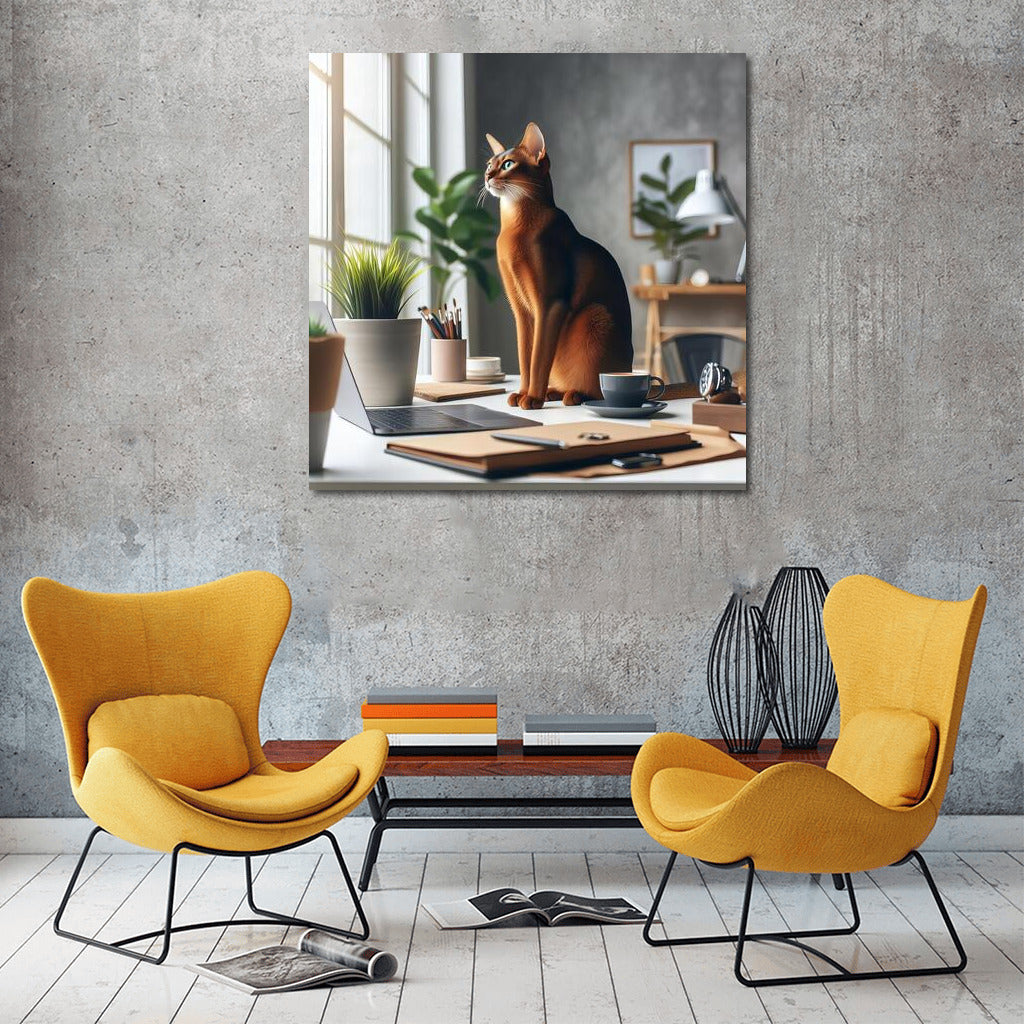 Abyssinian Cat in the Office: Elegance and Comfort for Your Space