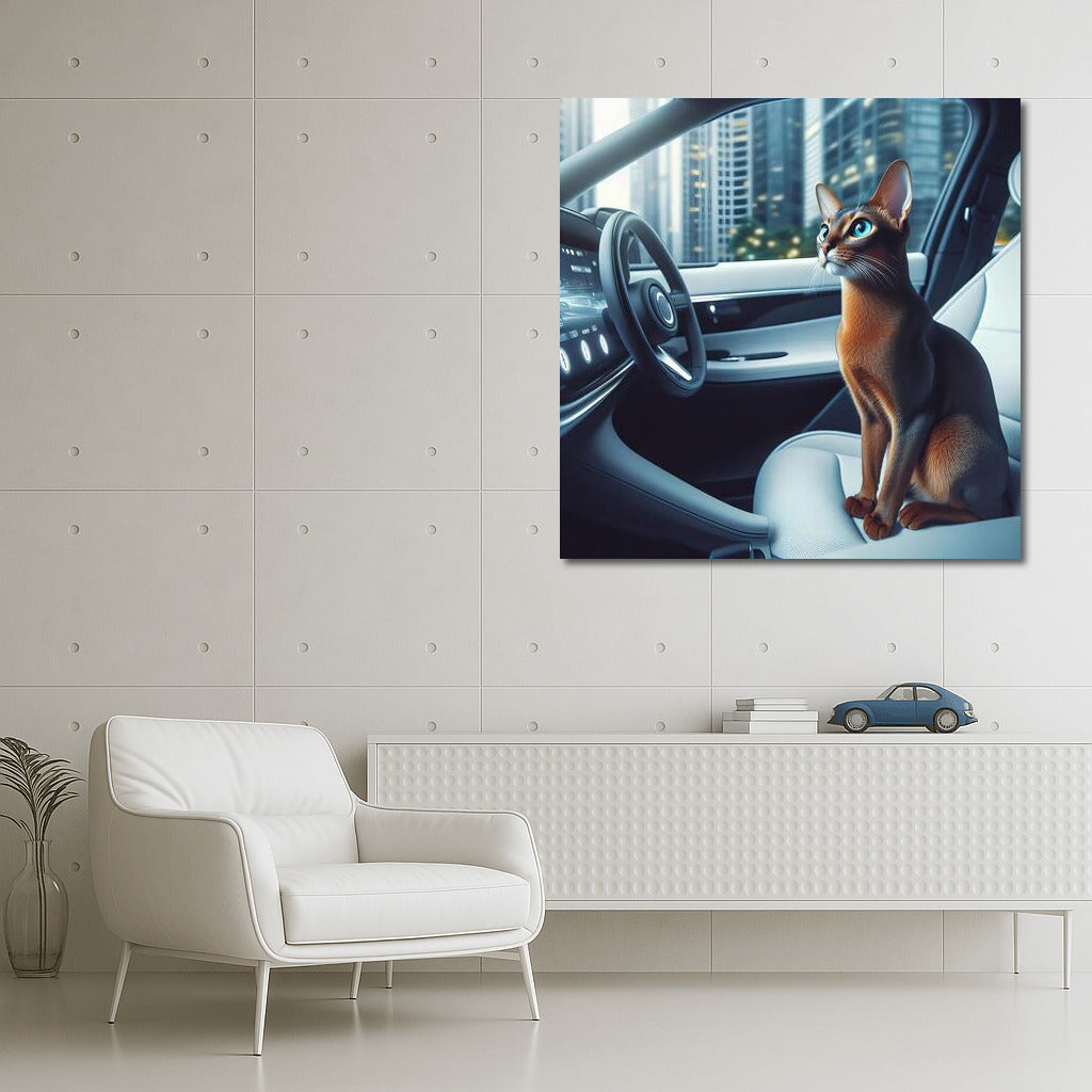 Abyssinian in the Car of the Future: Stylish Interior Decor