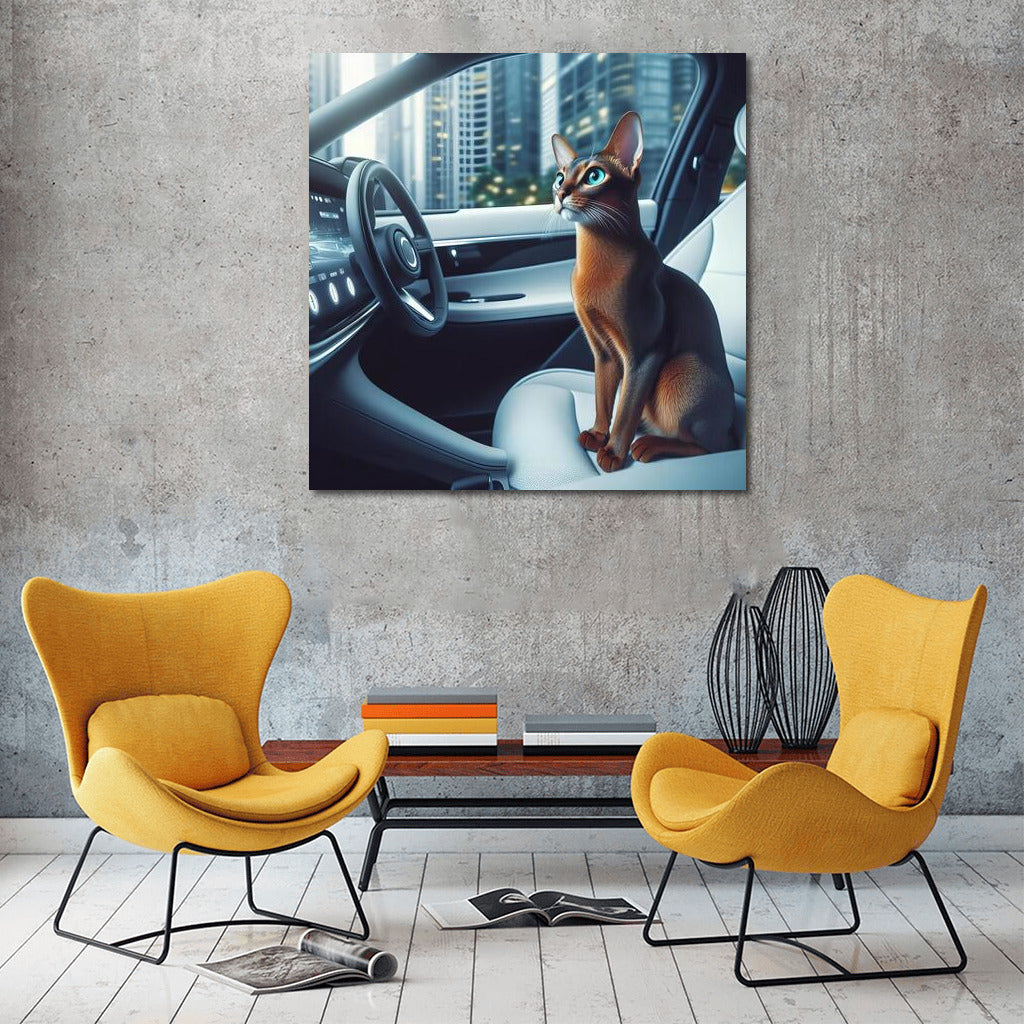 Abyssinian in the Car of the Future: Stylish Interior Decor