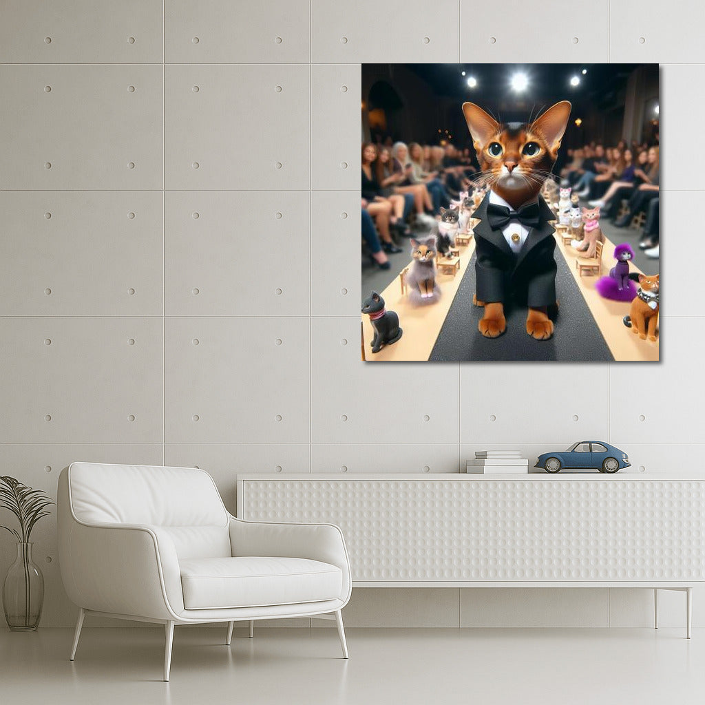 Abyssinian Cat on the Catwalk: Style and Grace