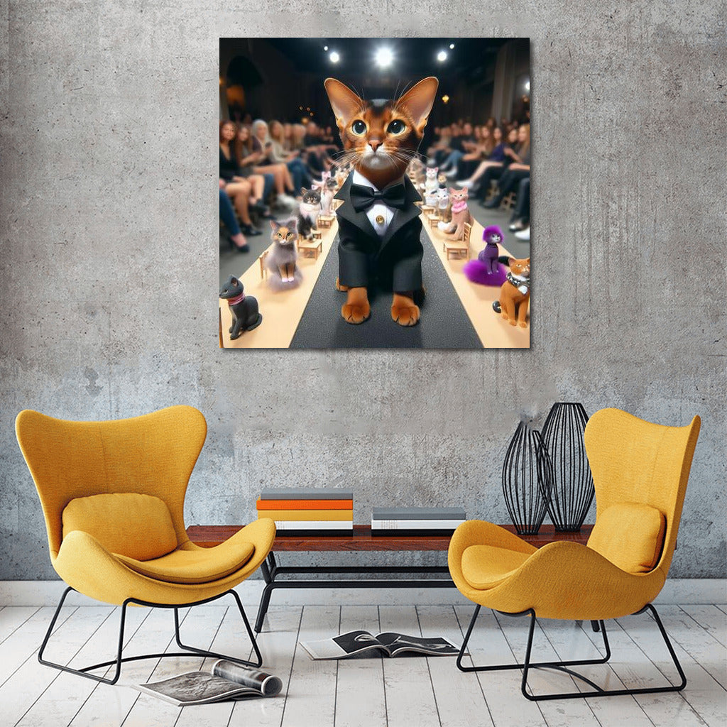 Abyssinian Cat on the Catwalk: Style and Grace