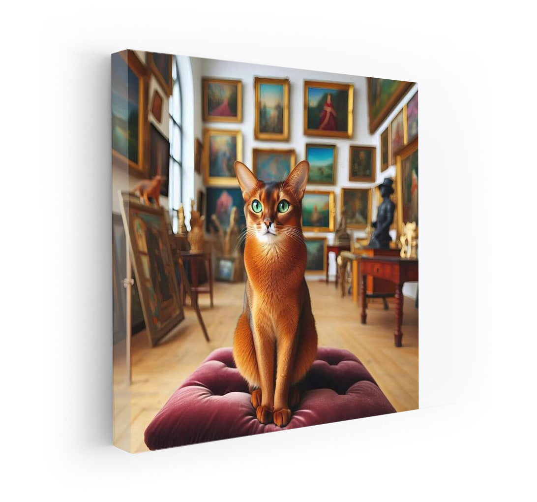 Elegant Abyssinian in Gallery: Animal Art for Interior