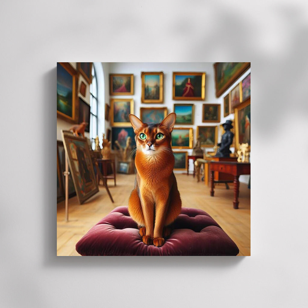 Elegant Abyssinian in Gallery: Animal Art for Interior