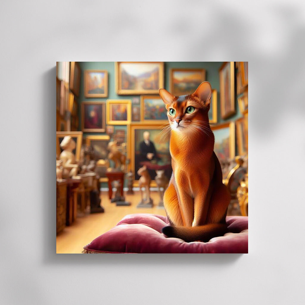 Abyssinian Cat in Gallery: Refinement and Style