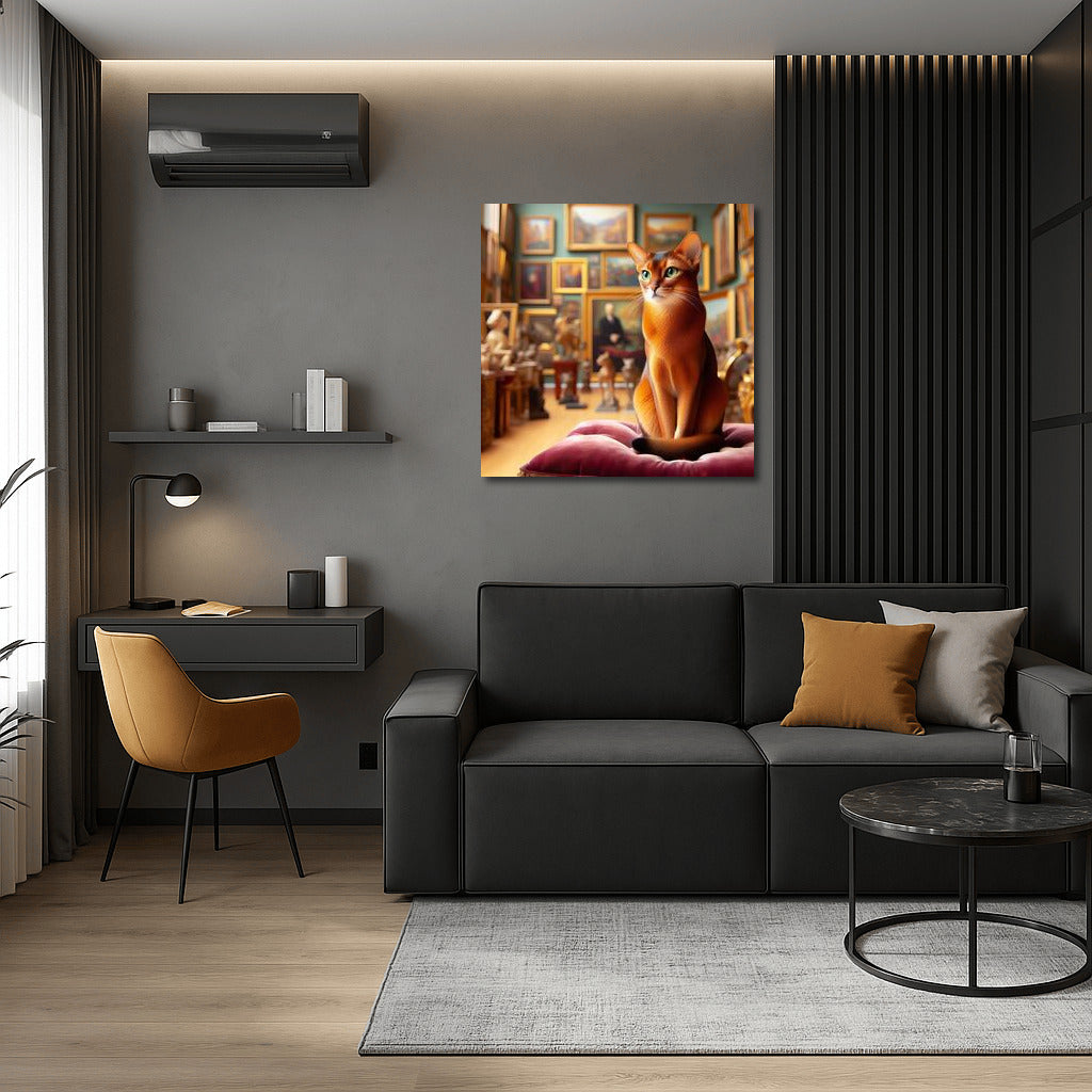 Abyssinian Cat in Gallery: Refinement and Style