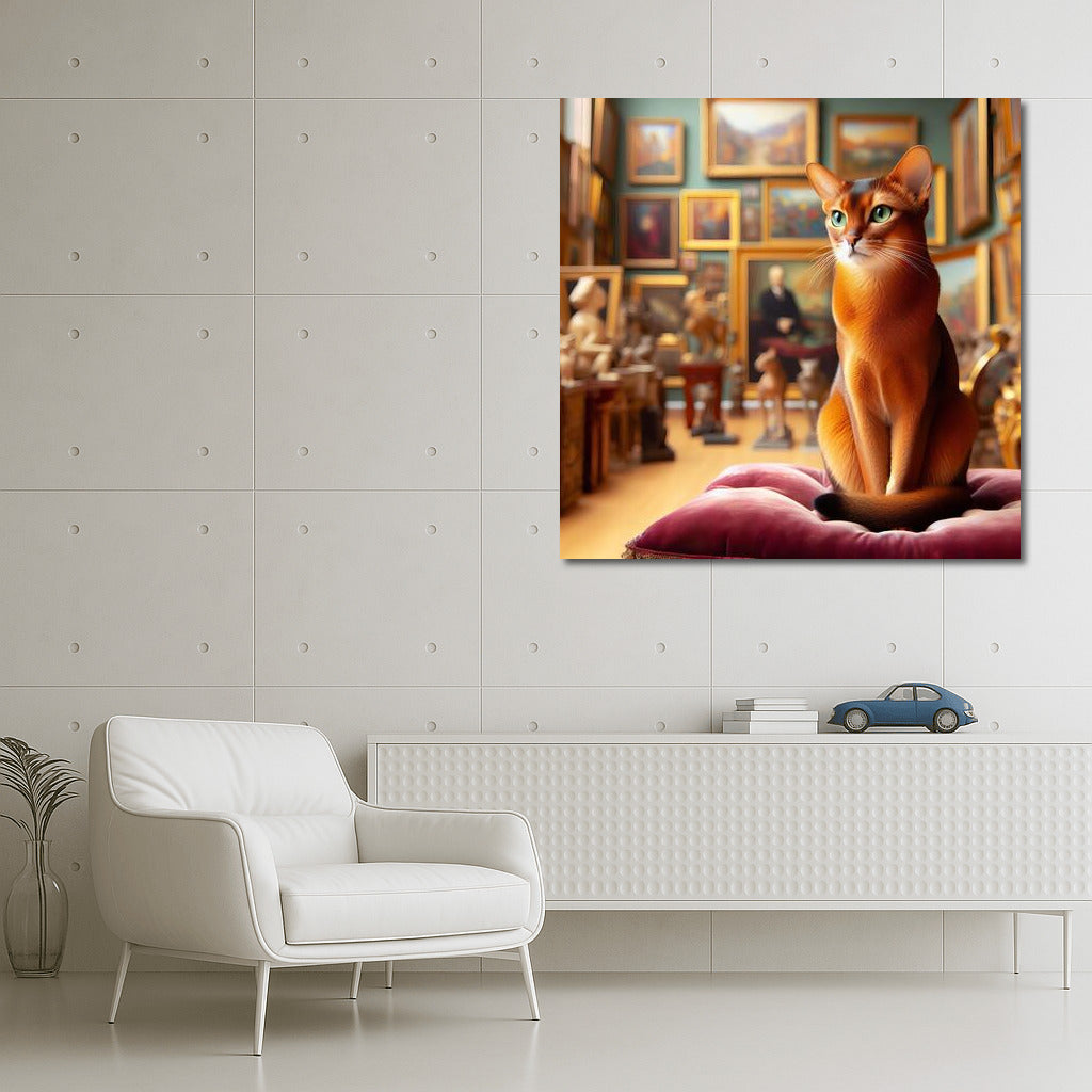 Abyssinian Cat in Gallery: Refinement and Style