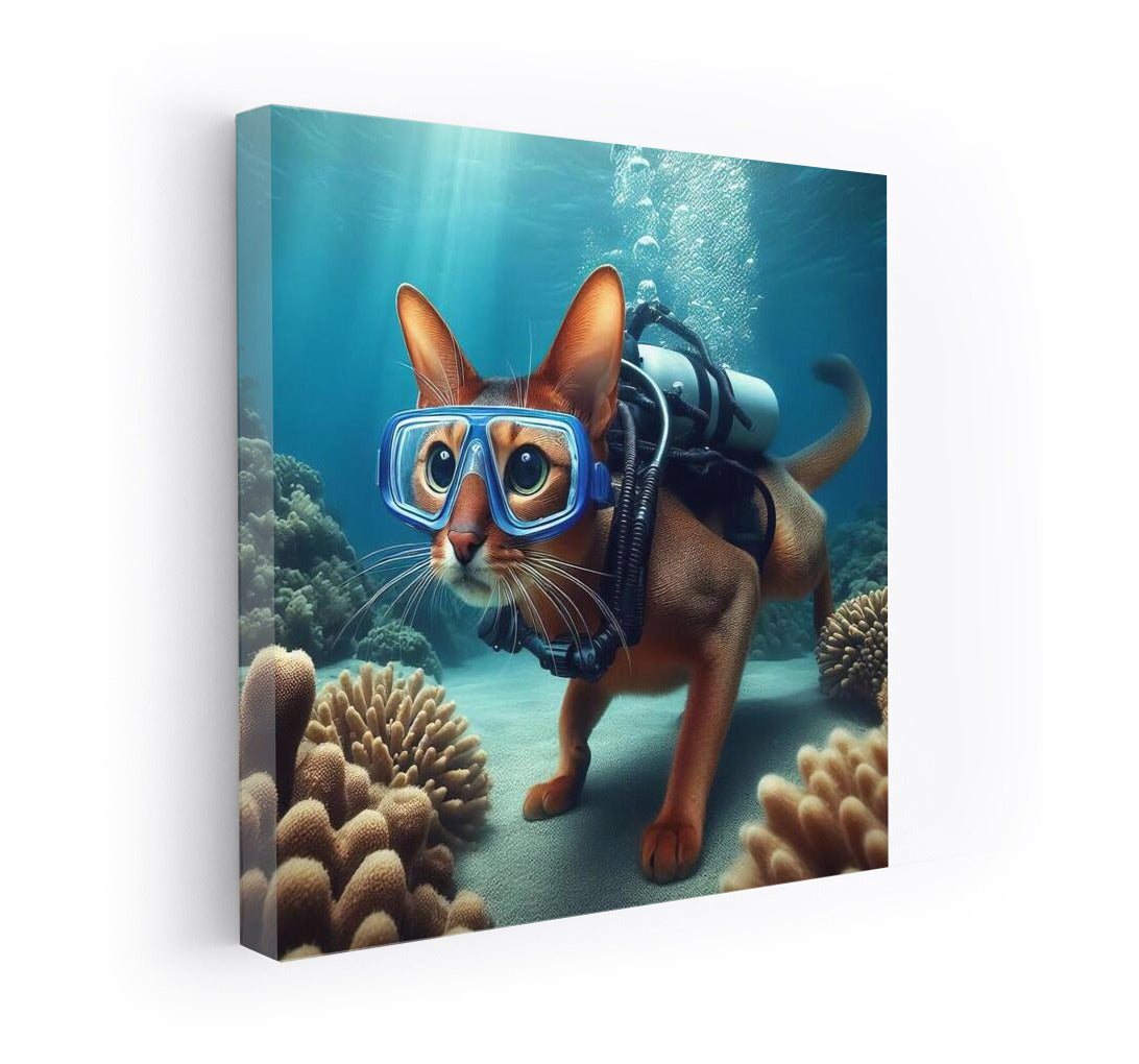 Abyssinian Cat in Scuba Dive: Underwater Adventures