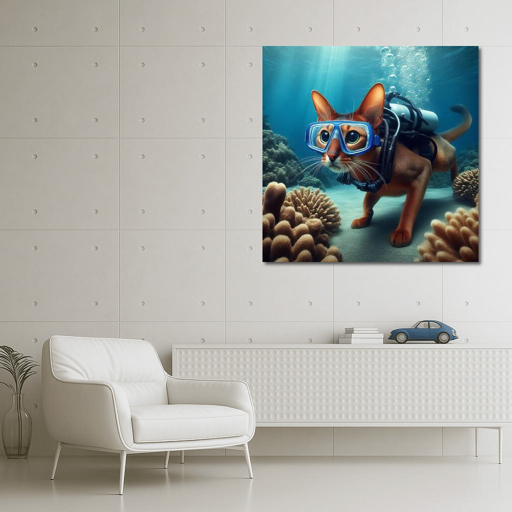 Abyssinian Cat in Scuba Dive: Underwater Adventures