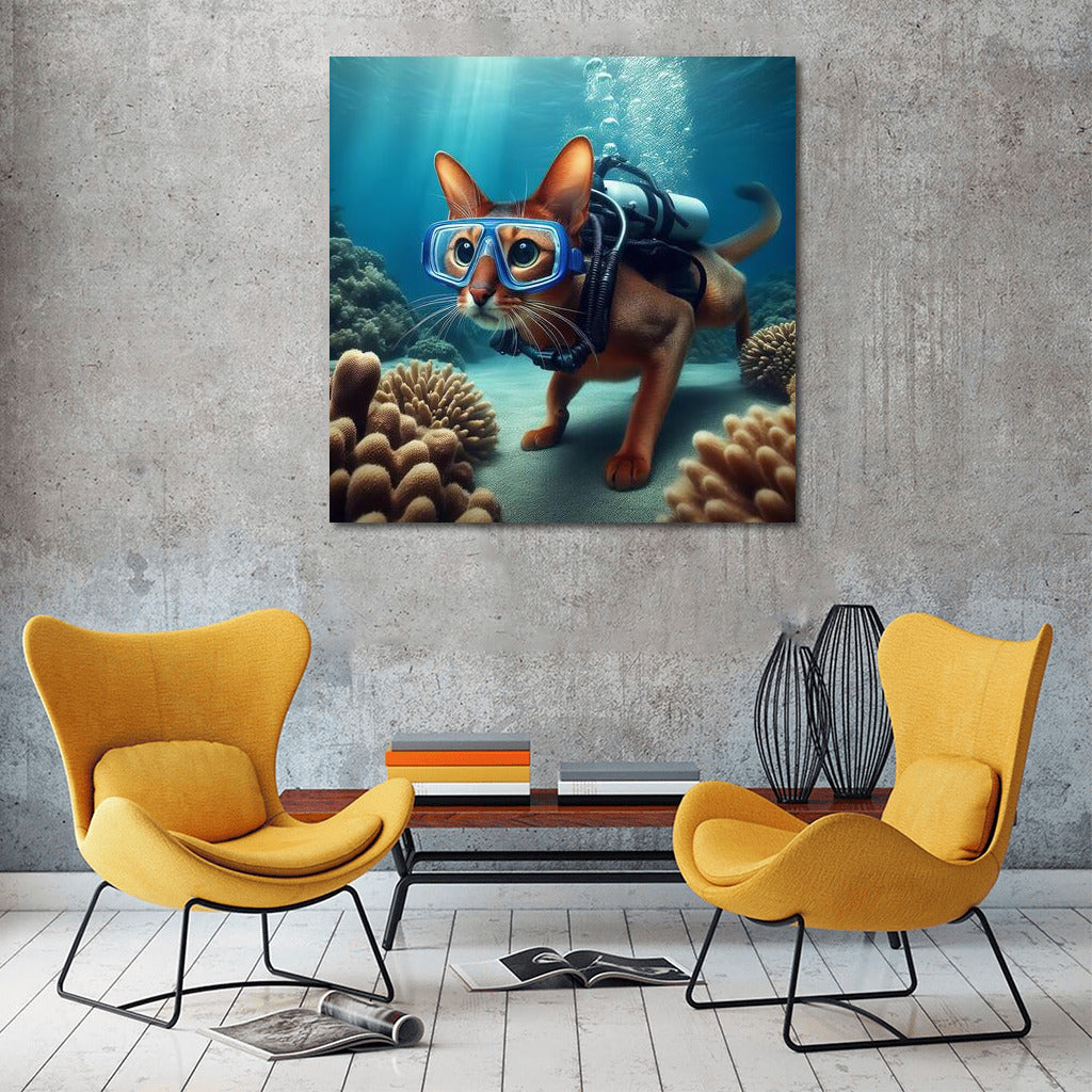 Abyssinian Cat in Scuba Dive: Underwater Adventures