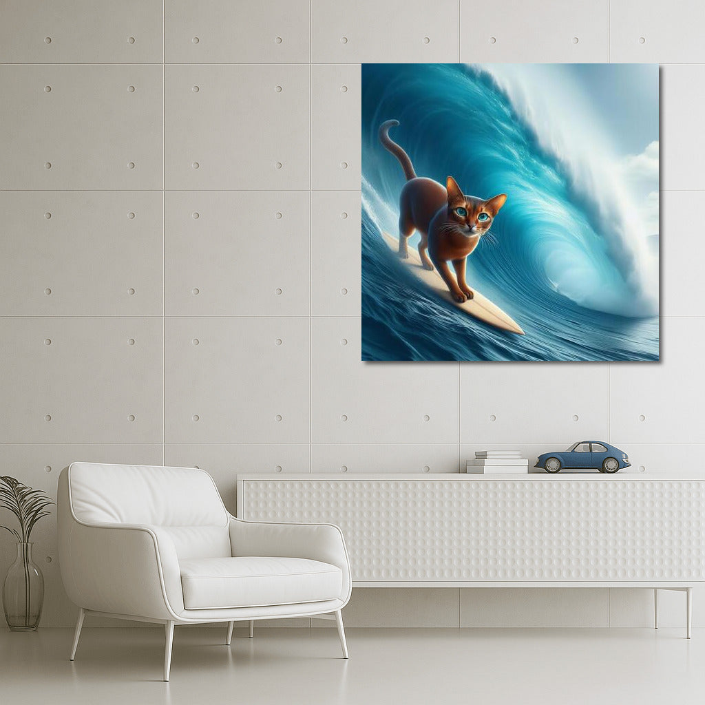 Abyssinian Cat on the Crest of an Ocean Wave: Dynamics and Grace