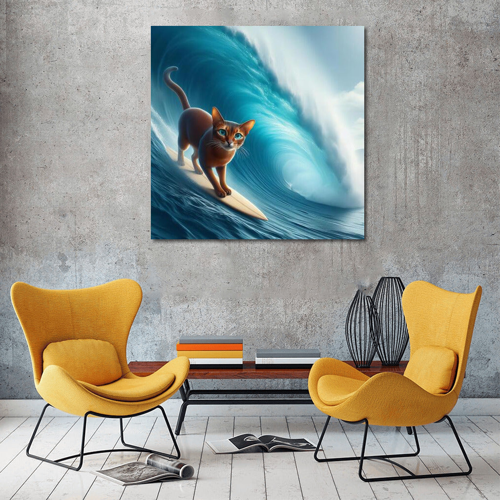 Abyssinian Cat on the Crest of an Ocean Wave: Dynamics and Grace