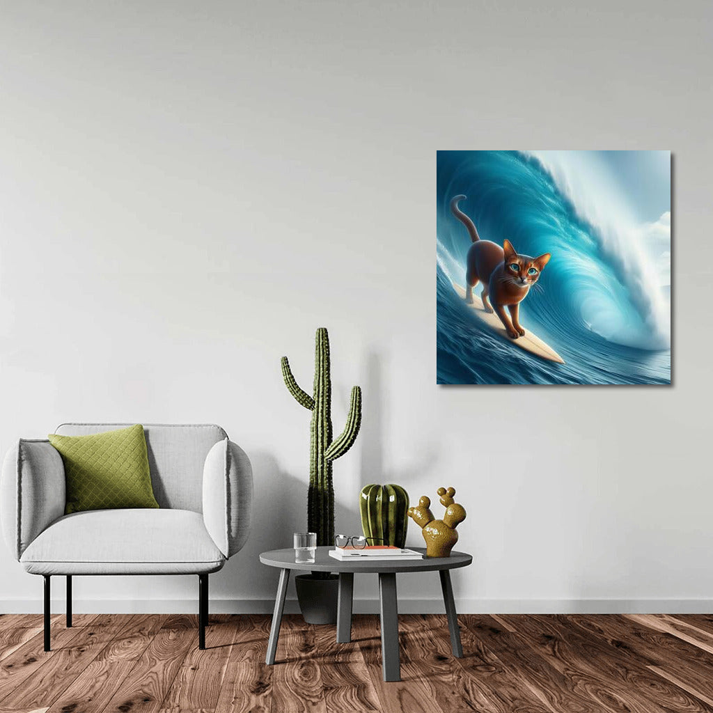 Abyssinian Cat on the Crest of an Ocean Wave: Dynamics and Grace