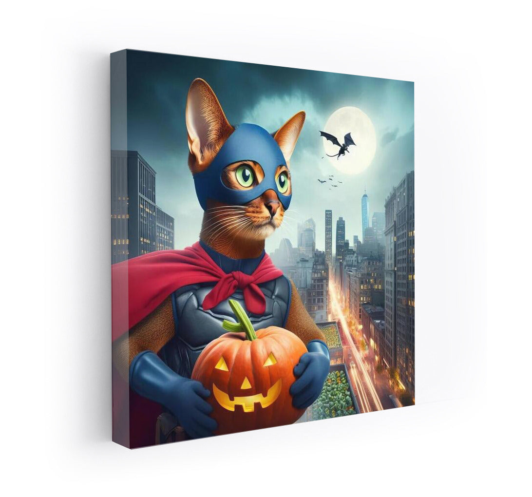 Abyssinian Superhero: City Protector Cat