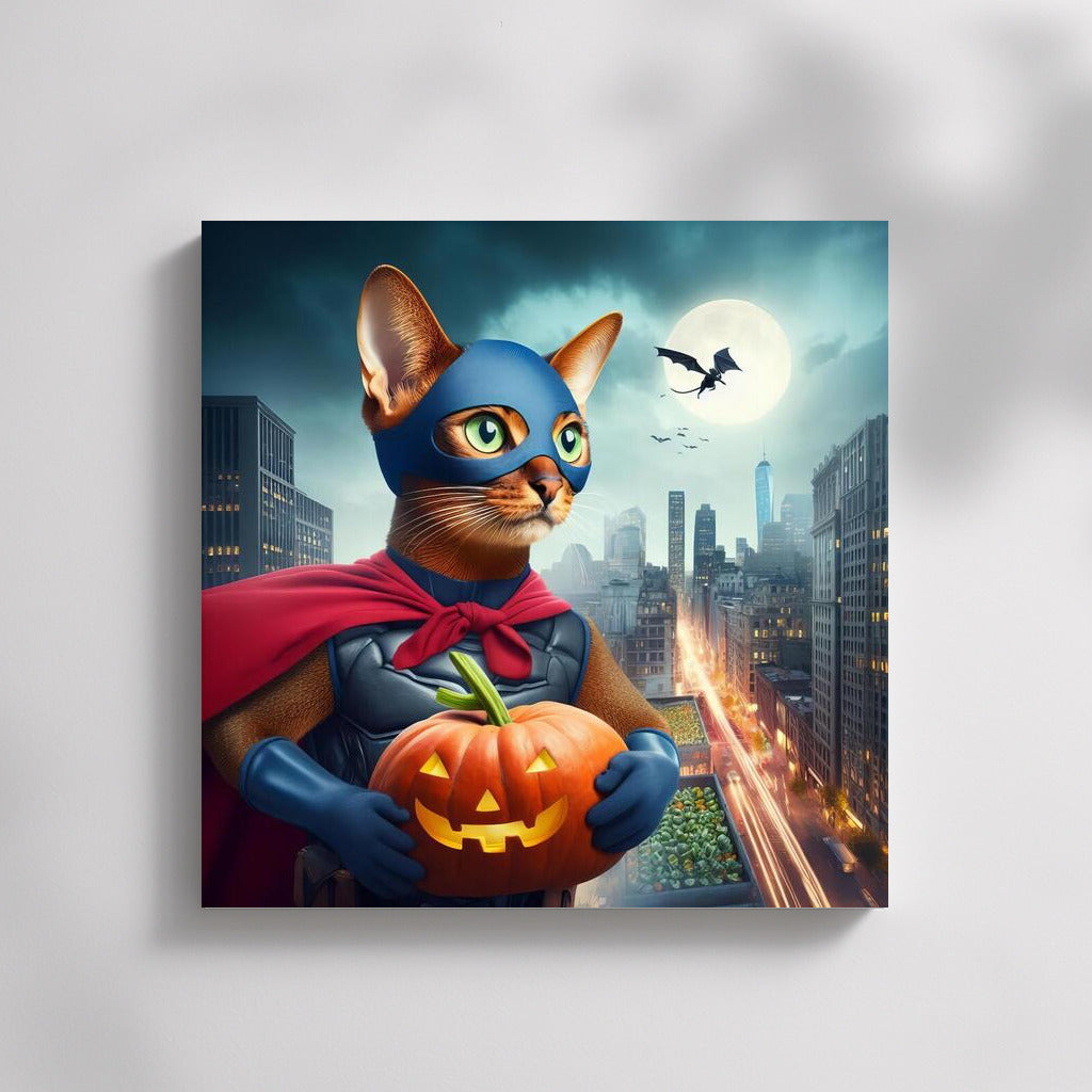 Abyssinian Superhero: City Protector Cat