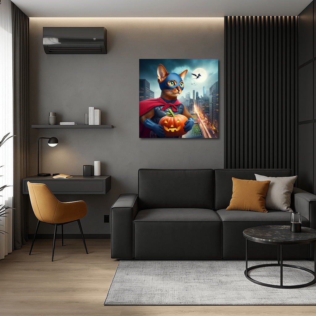 Abyssinian Superhero: City Protector Cat
