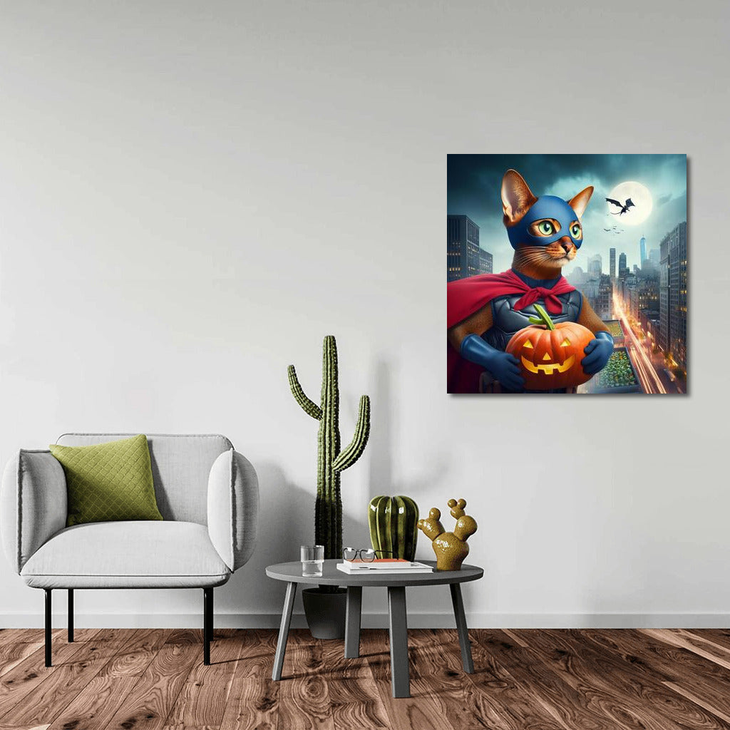 Abyssinian Superhero: City Protector Cat