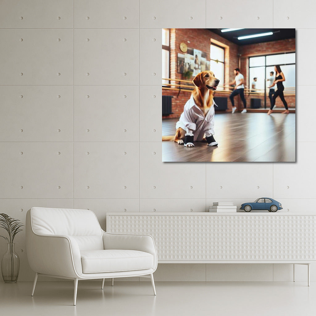 Dancing Dog in a Shirt: Charm in Motion