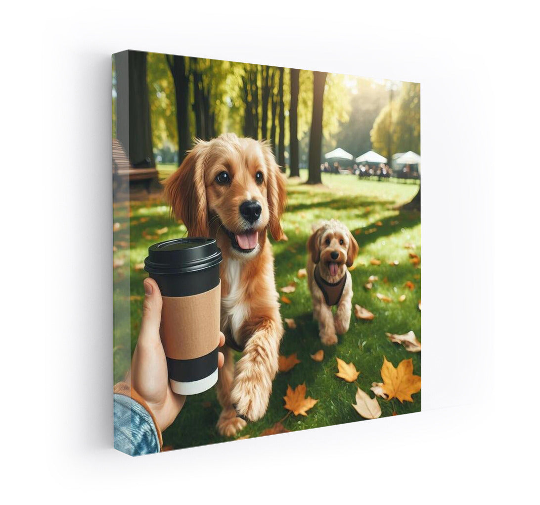 Autumn Games: Two Dogs in the Park