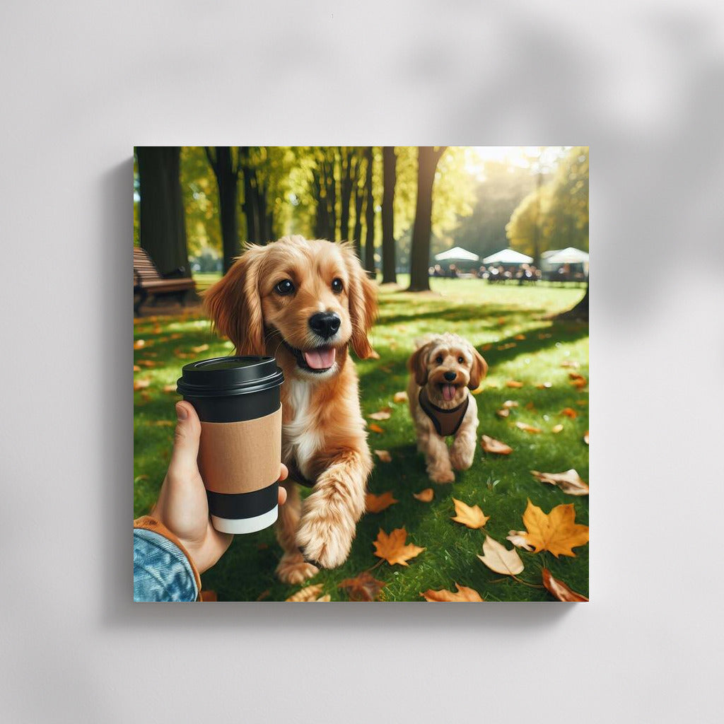 Autumn Games: Two Dogs in the Park