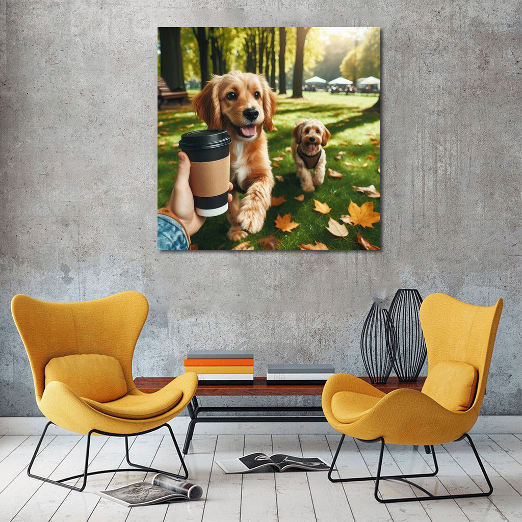 Autumn Games: Two Dogs in the Park