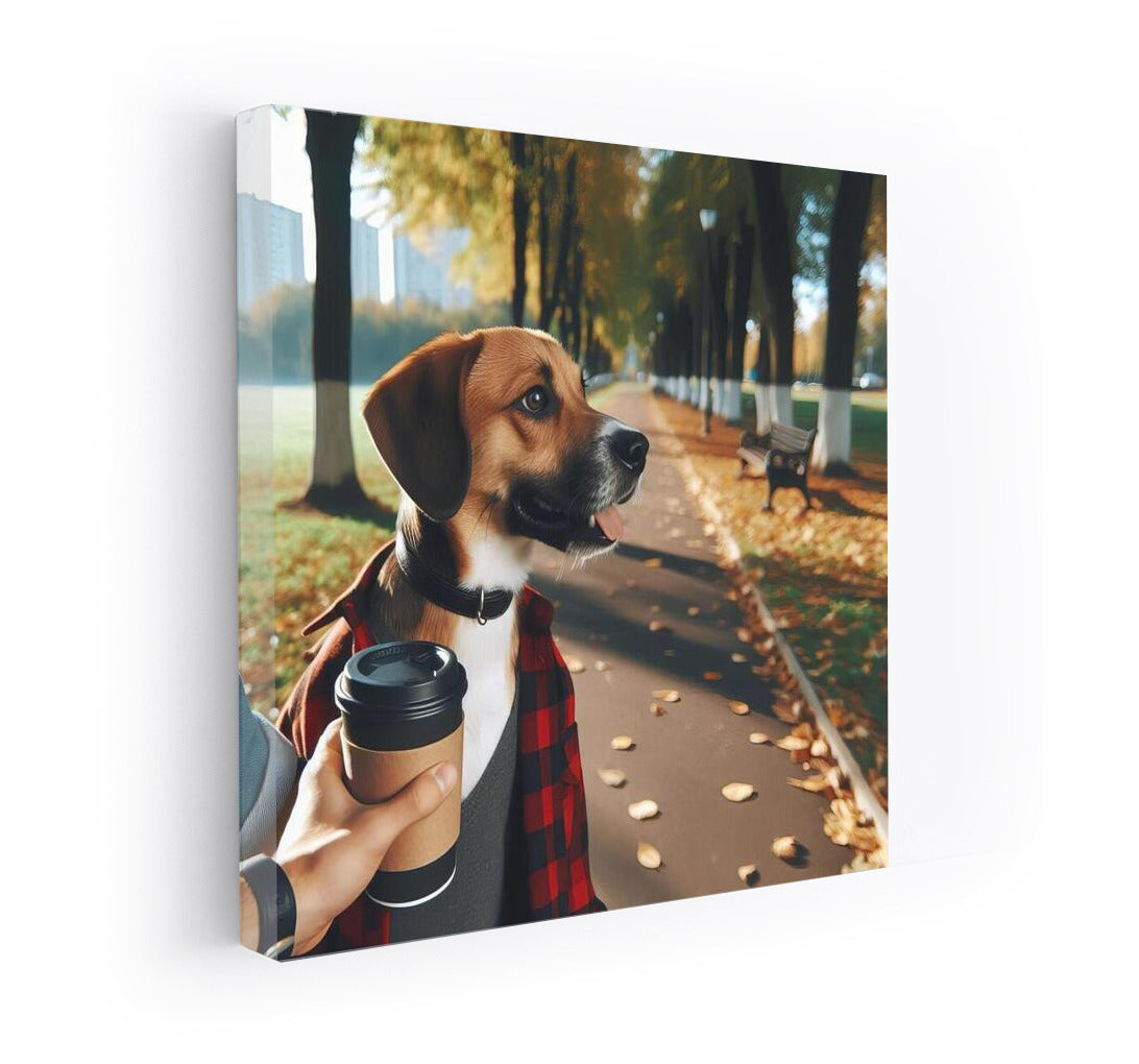 Stylish Poodle in Autumn Park: Warmth and Comfort for Your Home
