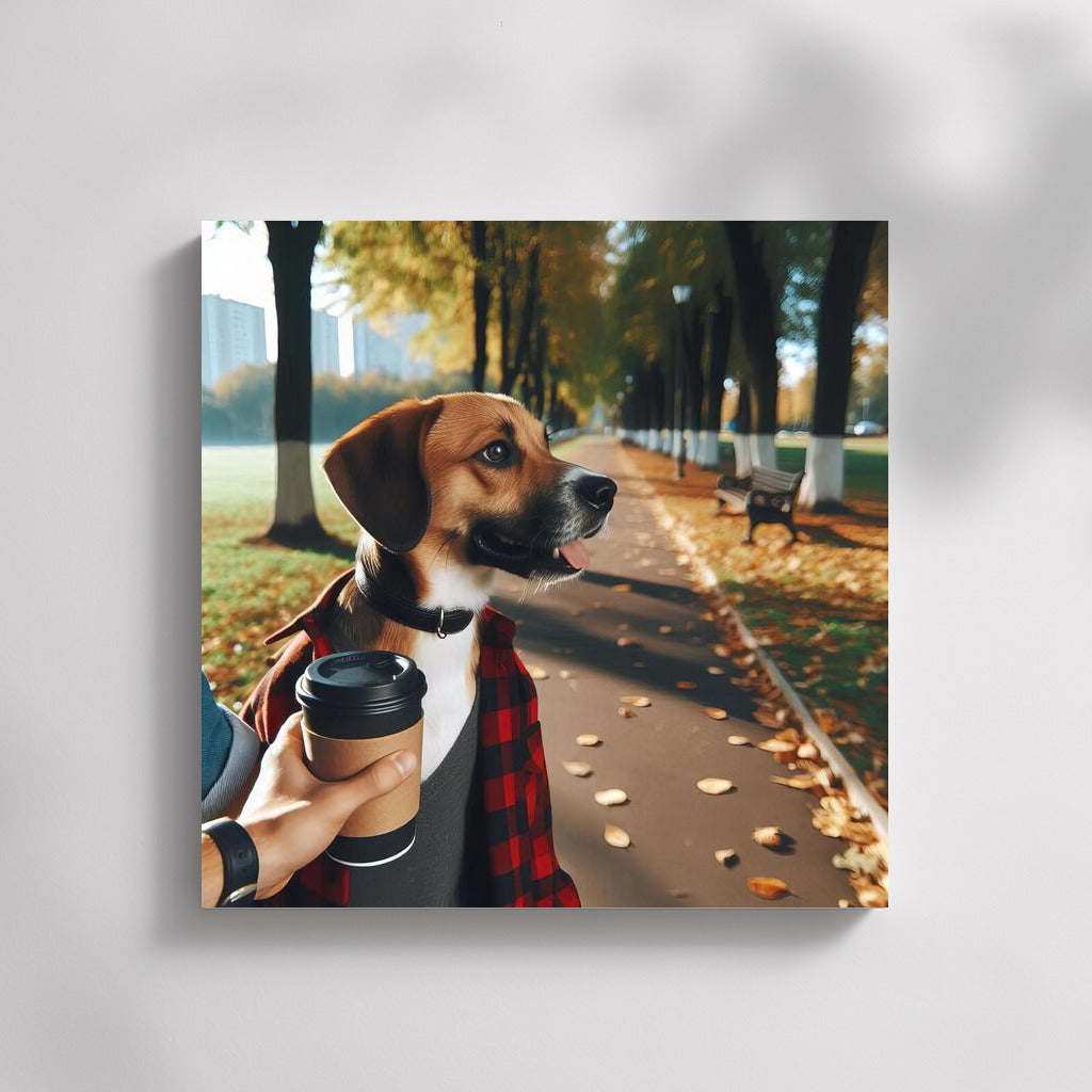 Stylish Poodle in Autumn Park: Warmth and Comfort for Your Home