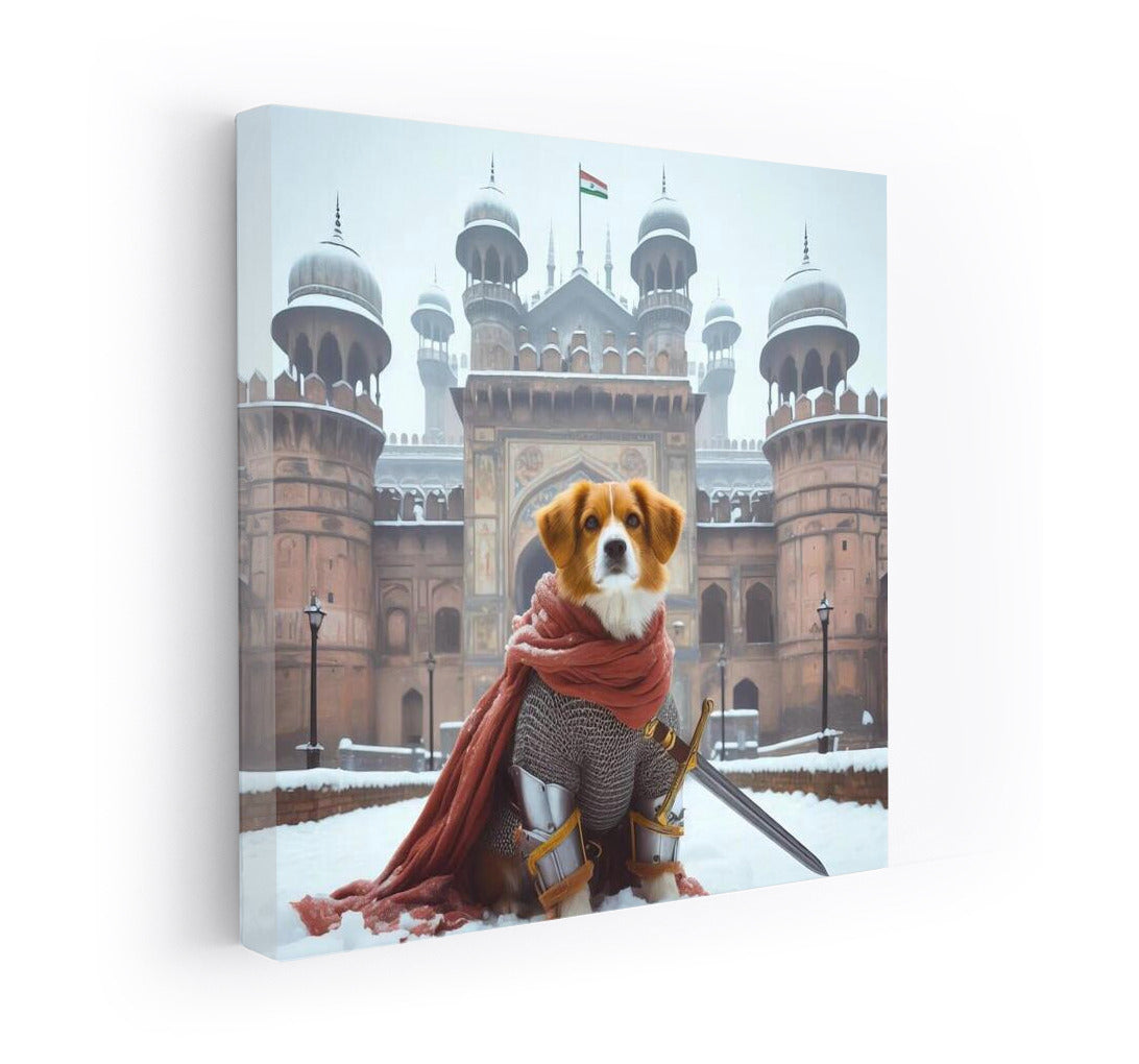 Fluffy Knight: Guardian of the Palace of Dreams - Fairytale Wall Art