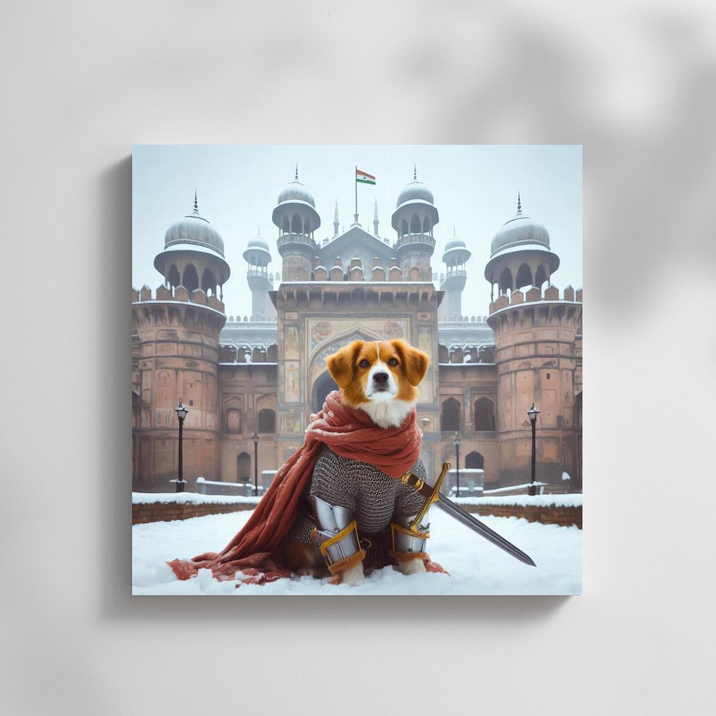 Fluffy Knight: Guardian of the Palace of Dreams - Fairytale Wall Art