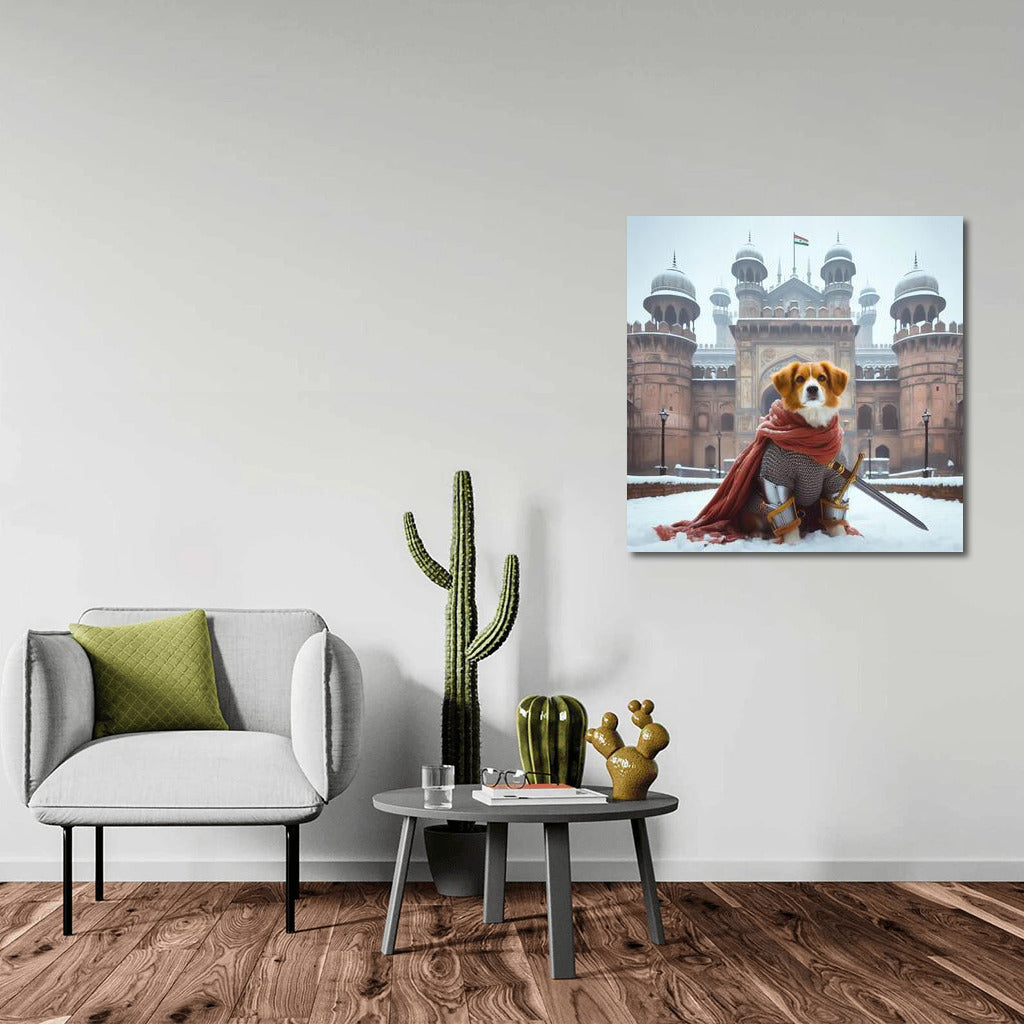 Fluffy Knight: Guardian of the Palace of Dreams - Fairytale Wall Art