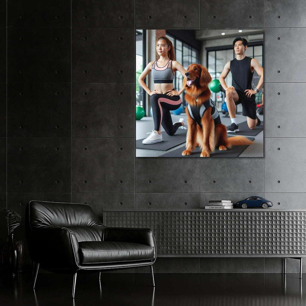 Energy of Friendship: Dog and Trainers in Motion
