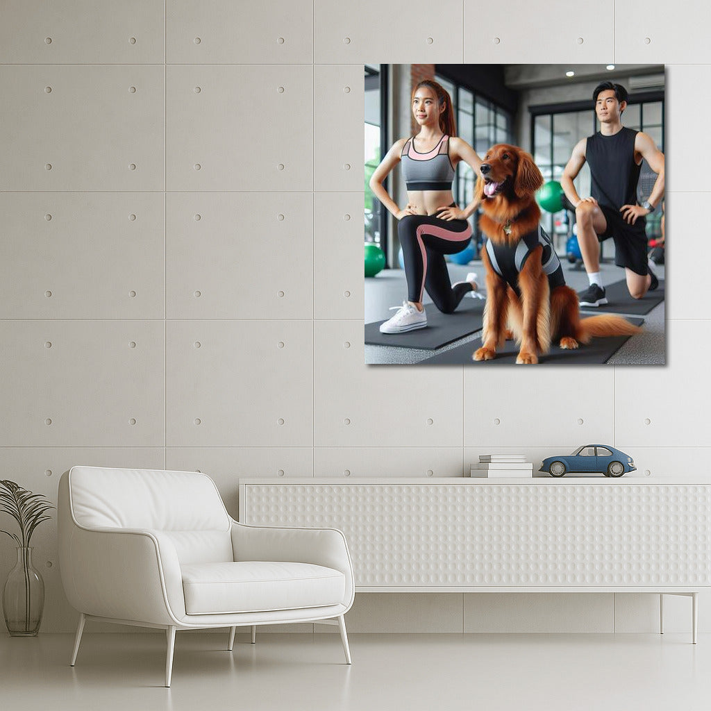 Energy of Friendship: Dog and Trainers in Motion