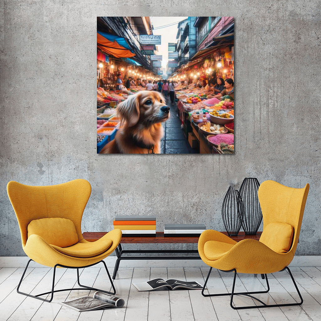A Dog's View of the Eastern Bazaar: A Fairground Whirlwind for Your Interior