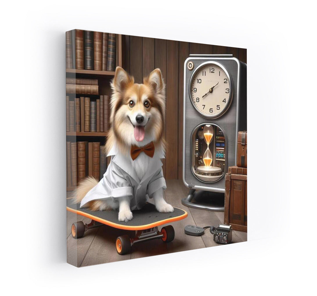 Corgi on a Skateboard: Retro Watch and Playful Charm